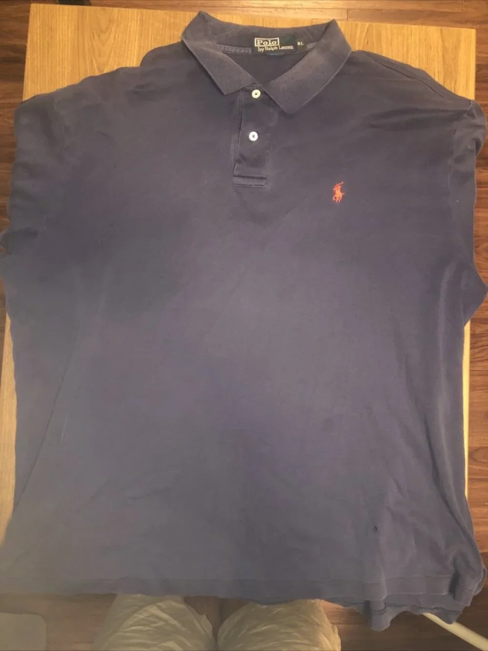 Polo Ralph Lauren Mens Golf Shirt Blue XL Polo Pony Dress Shirt Logo